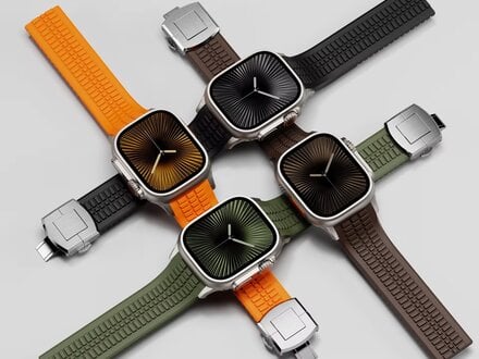 PvZ/Apple Watch Band Premium luxury sport groen silicone 44/45/46/49mm