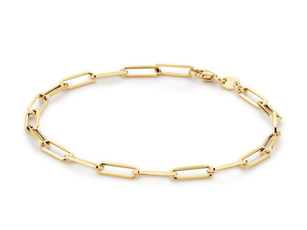Jackie 14k Yellow Gold Elegant Boxlink armband JKB25.501