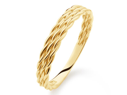 Jackie 14k Yellow Gold Vondel Ring mt 56 JKR.553