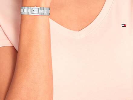 Tommy Hilfiger lvy staal 21x25mm TH1782786