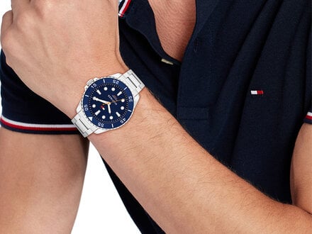 Tommy Hilfiger Oceanic staal blue 42mm TH1792202