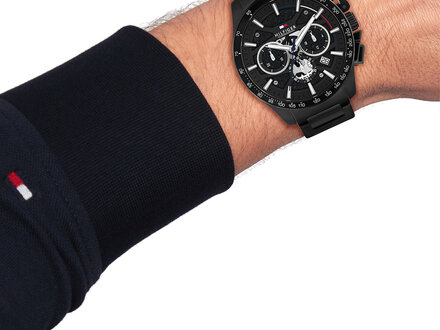 Tommy Hilfiger Bank black 44mm TH1792262