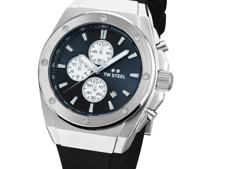 TW Steel CEO Tech Grijs Zwart siliconen 44mm CE4100