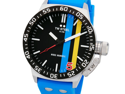 TW Steel Canteen Nigel Mansell blauw siliconen 45mm TWCS113