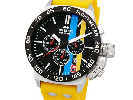 TW Steel Canteen Nigel Mansell geel siliconen 45mm TWCS124