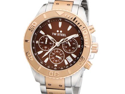 TW Steel Diver staal bicolor bruin 42mm TWVA7