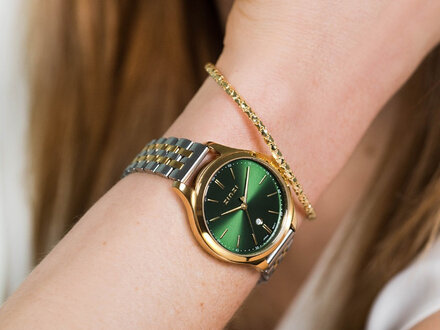 Classy bicolor Groen 34mm ZIW1035