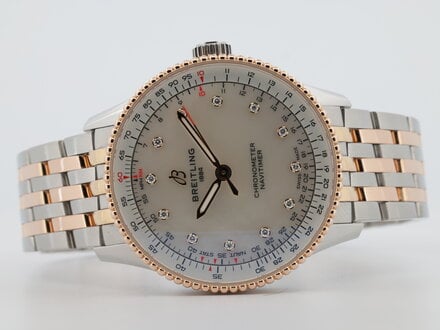 Breitling Breitling Navitimer 36 U17327 Mother Of Pearl Diamond Dial 2024 Like New Full Set