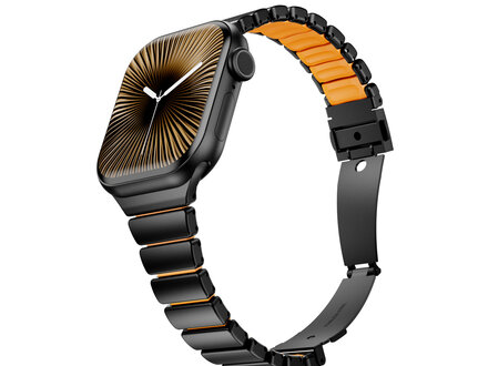 PvZ/Apple Watch Band Premium Sport stainless steel black orange 40/41/42mm