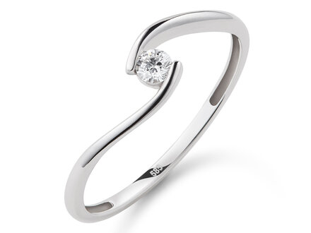 Jackie 14k witgoud Infini labgrown ring 1/0,10ct mt56 260R.2003.010
