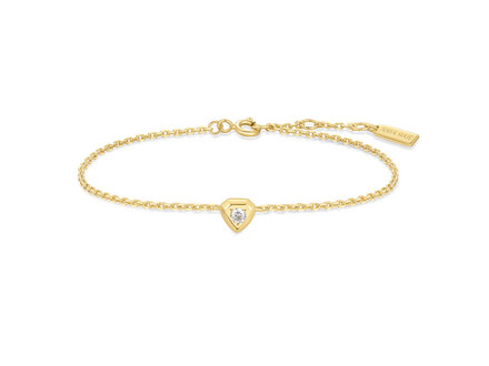 Ania Haie Goldplated Trailblazer Sparkling Tiny Shield armband B067-01G