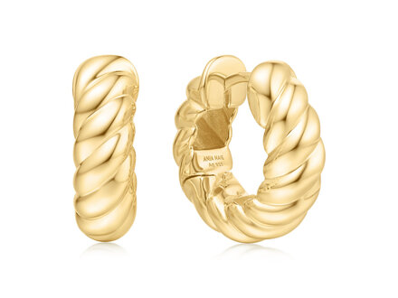 Ania Haie Goldplated Chill Voyager Bold Texture oorringen E063-07G
