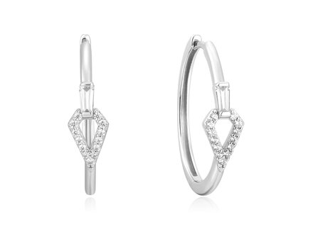 Ania Haie Silver Sunshine Chaser Geometric Hoops creolen E059-17H