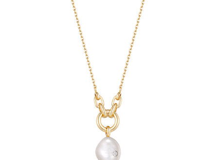 Ania Haie Goldplated Pearl Power Sparkle Pendant collier N043-03G