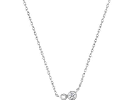 Ania Haie Silver Spaced Out.Orb Sparkle Pendant collier N045-02H-CZ
