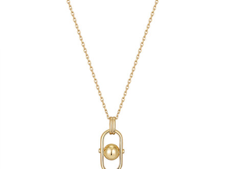 Ania Haie Goldplated Hold Orb Link Drop Pendant collier N045-03G