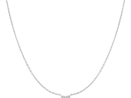 Ania Haie Silver Starlit Drops Pave Heart collier N074-01H