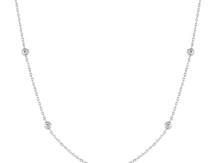 Ania Haie Silver Starlit Drops Classic Station collier N074-02H