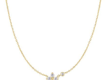Ania Haie Goldplated Starlit Drops Sparkling Clover collier N074-04G