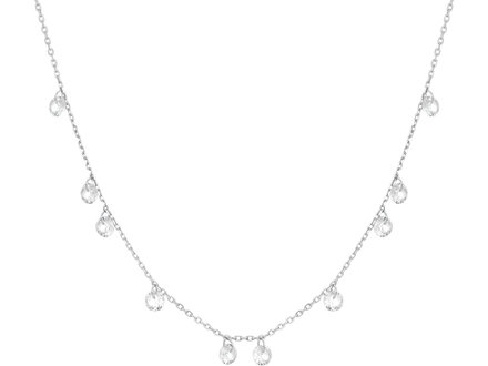 Ania Haie Silver Starlit Drops Droplet Station collier N074-08H