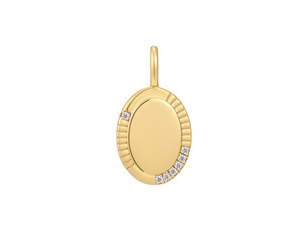 Ania Haie Goldplated Pop Charms Oval Charm hanger  NC048-16G