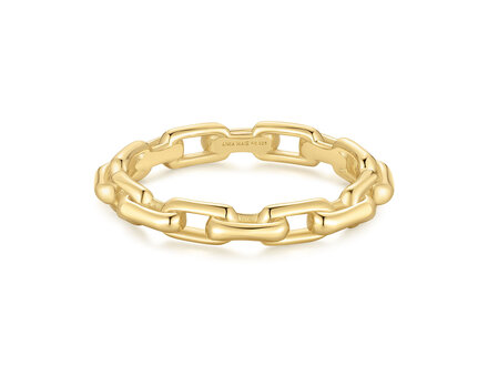 Ania Haie Goldplated Trailblazer Paperclip Link Ring R067-01G