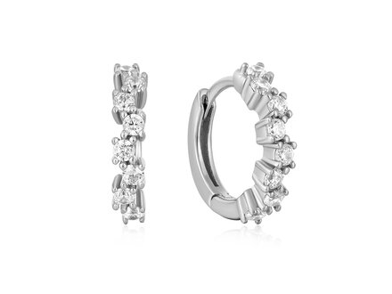 Ania Haie silver Ear Edit  spar clus hug hoop creolen E047-09H