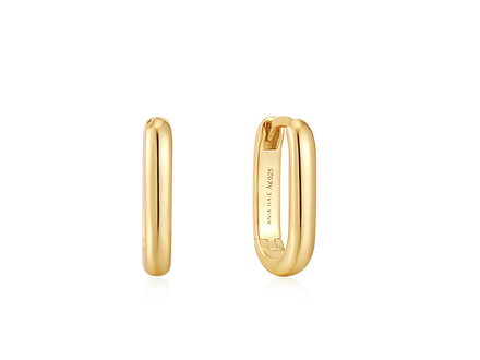 Ania Haie Goldplated Pop Charms oval hoop creolen E048-04G