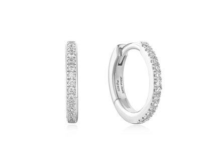 Ania Haie silver Pop Charms pavé huggies creolen E060-02H