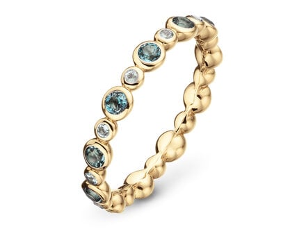 glow 14k goud Elements of Love rijring Blauw Topaas 214.2315