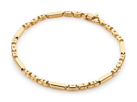 glow Goldplated paperclip schakelarmband 19cm 104.8257.19