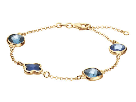 glow Goldplated Colors From Nature armband Marine Blue 19cm 104.8620.19
