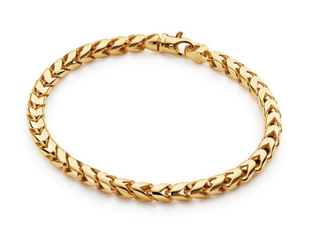 glow Goldplated Bingo schakelarmband 5mm 19cm 104.8259.19