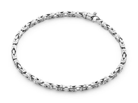 glow Zilver koningsschakel armband 19cm 104.0255.19