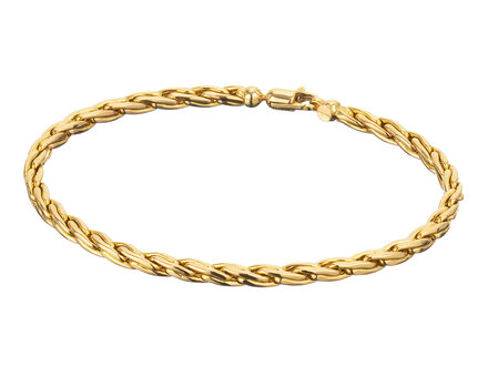 glow 14k goud Elegant Strength fantasieschakel armband 19cm 204.2232.19