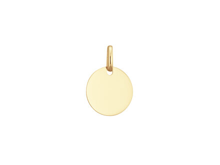 glow 14k goud graveerplaatje rond 12mm 242.0040.12