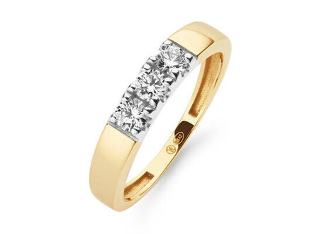 Yara 14k bicolor Alliance labgrown 0,45ct ring mt56 264R.4014.045