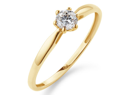 Yara 14k geelgoud Solitaire Classique labgrown 0,30ct ring mt56 260R.1006.030
