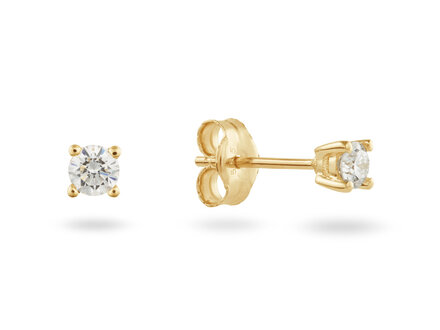 Yara 14k geelgoud Solitaire Moderne oorstekers labgrown 0,20ct 260E.1004.020