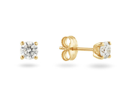 Yara 14k geelgoud Solitaire Moderne oorstekers labgrown 0,40ct 260E.1004.040