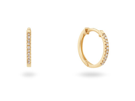 Yara 14k geelgoud Alliance creolen labgrown 0,08ct 264H.1010.008