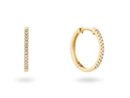Yara 14k geelgoud Alliance creolen labgrown 0,10ct 264H.1012.010