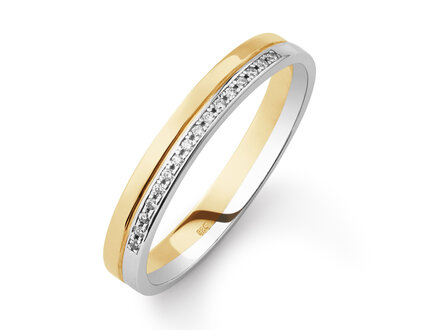 Yara 14k bicolor Infini ring labgrown 0,06crt mt56 268R.4008.006