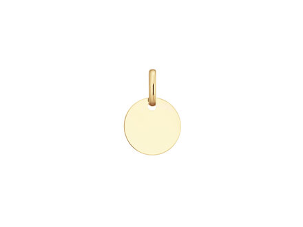 glow 14k geelgoud graveerplaatje rond 10mm 242.0040.10
