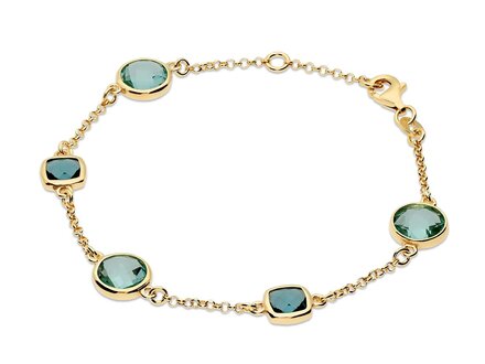 glow Goldplated Colors From Nature armband Pacific Blue 19cm 104.8611.19