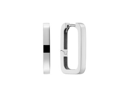 glow zilver Premium Hoops klapcreolen hoekig 107.2900.00