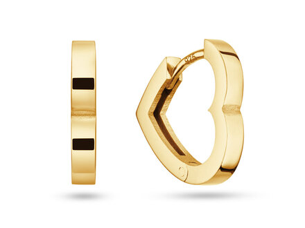 glow Goldplated Premium Hoops klapcreolen hart 107.8932.00