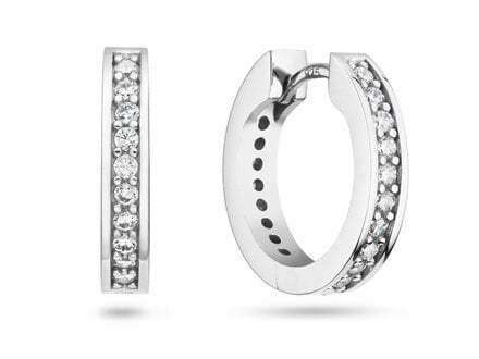glow Zilver Premium Hoops klapcreolen zirconia 107.0941.00