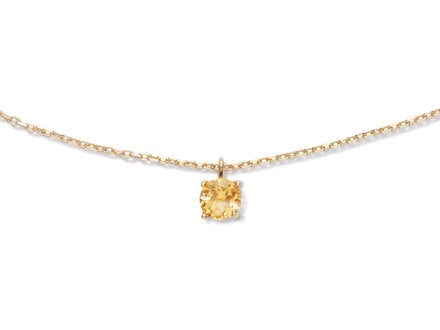 glow 14k geelgoud anker collier citrine 45cm 202.0243.45