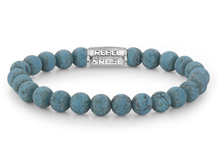 Rebel & Rose Matt Turquoise Delight - 8mm